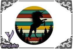 unicorn retro vintage sunset design 51