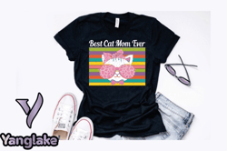 vintage retro best cat mom ever design design 108