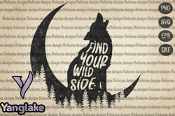 vintage wolf find your wild side design 123