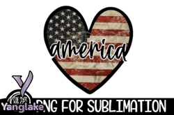 america heart flag png sublimation design 125