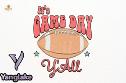 retro its game day yall png design 140