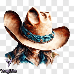 vintage style woman with cowboy hat png design 151