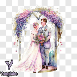 watercolor wedding illustration png design 210