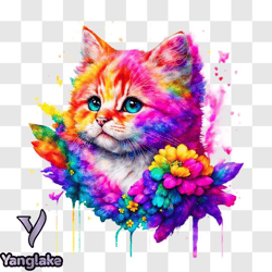 playful and eye catching cat illustration png design 214