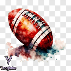 colorful watercolor football ball png design 282