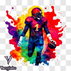 football player with number 1 running towards the right png design 286