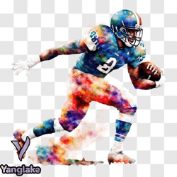 vibrant football player artwork png design 296