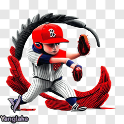 cartoon baseball player ready to play png design 27