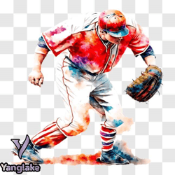 baseball player on field ready to catch ball png design 33