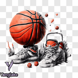 basketball shoes symbolizing love and friendship png design 45