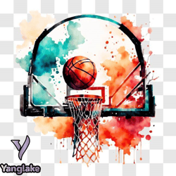 abstract basketball art png design 56