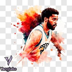 watercolor basketball player png design 66