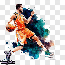 basketball player ready to score png design 79