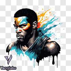 colorful basketball player illustration png design 88