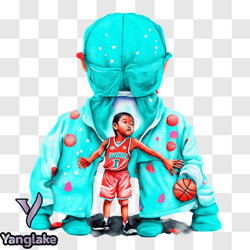 imaginary basketball game cartoon png design 114