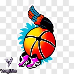 colorful basketball advertisement png design 116