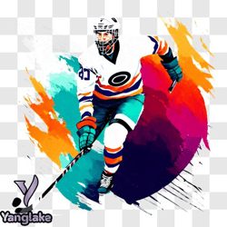 colorful hockey player on ice png44 design 120