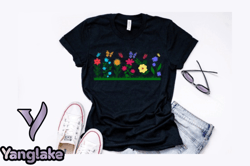 vintage botanical flower t shirt design design 189