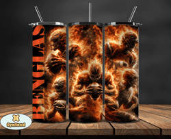 cincinnati bengals glow tumbler wraps, , nfl logo,, nfl sports, nfl design png by nfl tumbler png by eyehood  03