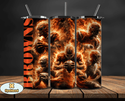 cleveland browns glow tumbler wraps, , nfl logo,, nfl sports, nfl design png by nfl tumbler png by eyehood  06