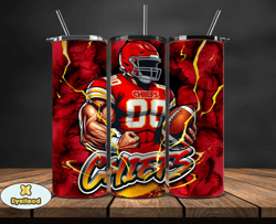 kansas city chiefstumbler wrap, nfl logo tumbler png, nfl sports, nfl design png by eyehood-16