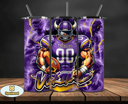 minnesota vikingstumbler wrap, nfl logo tumbler png, nfl sports, nfl design png by eyehood-21