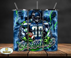 seattle seahawkstumbler wrap, nfl logo tumbler png, nfl sports, nfl design png by eyehood-29