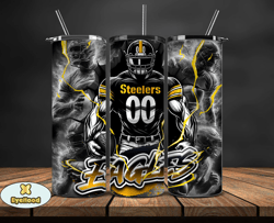 pittsburgh steelers tumbler wrap, nfl logo tumbler png, nfl sports, nfl design png by eyehood-27