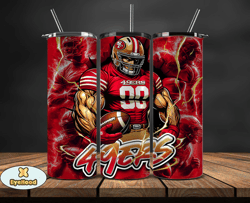 san francisco 49erstumbler wrap, nfl logo tumbler png, nfl sports, nfl design png by eyehood-28