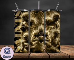 new orleans saints glow tumbler wraps, , nfl logo,, nfl sports, nfl design png, design by quynn store  26