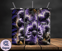 baltimore ravens glow tumbler wraps, , nfl logo,, nfl sports, nfl design png, design by quynn store  25