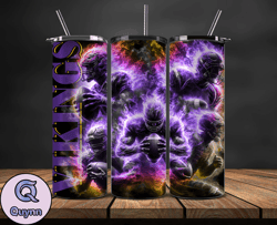 minnesota vikings  glow tumbler wraps, , nfl logo,, nfl sports, nfl design png, design by quynn store  31