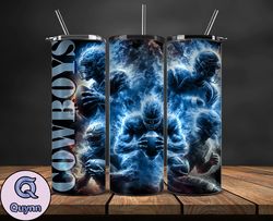 dallas cowboys glow tumbler wraps, , nfl logo,, nfl sports, nfl design png, design by quynn store  12