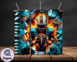 miami dolphins cracked holetumbler wraps, , nfl logo,, nfl sports, nfl design png, design by quynn store  14