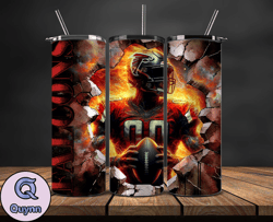 atlanta falcons cracked holetumbler wraps, , nfl logo,, nfl sports, nfl design png, design by quynn store  16