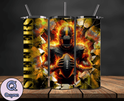 pittsburgh steelers cracked holetumbler wraps, , nfl logo,, nfl sports, nfl design png, design by quynn store  29