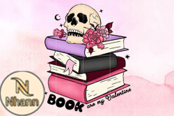 books are my valentine books skeleton design 76