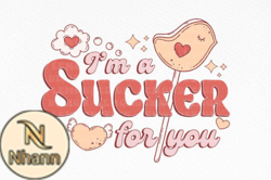 retro valentine sucker png sublimation design 88