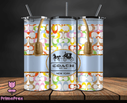 coach  tumbler wrap, coach tumbler png, coach logo, luxury tumbler wraps, logo fashion  design by primeprex 131