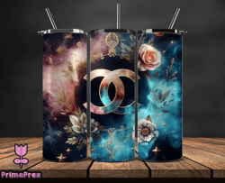 chanel  tumbler wrap, chanel tumbler png, chanel logo, luxury tumbler wraps, logo fashion  design by primeprex 154