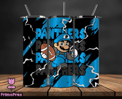 carolina panthers tumbler wrap, mario tumbler wrap, nfl logo png, tumbler designs, nfl football png by primeprex 22