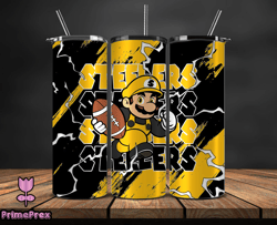 Pittsburgh Steelers Tumbler Wrap, Mario Tumbler Wrap, NFL Logo PNG, Tumbler Designs, NFL Football PNG by PrimePrex 29