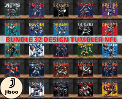 Bundle 32 Design NFL Teams, NFL Logo, Tumbler Design, Design Bundle Football, NFL Tumbler Design 17