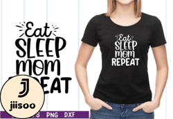eat sleep mom repeat svg design 13