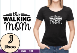 the walking mom svg design 26