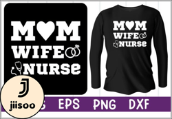 mom wife nurse t-shirt design vector design 52