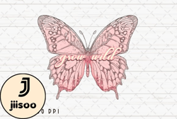 grow wild butterfly retro vintage png design 14
