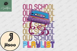 old school playlist cassette retro png design 25
