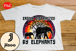 easily distracted by elephants png design 53
