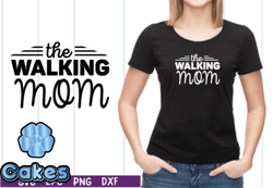 the walking mom svg design 26